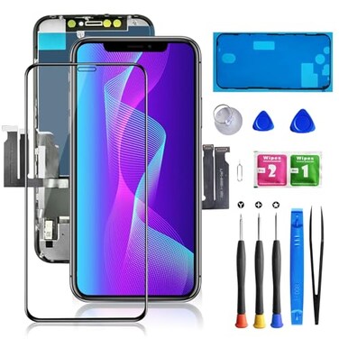 Bsz4uov for iPhone XR Screen Replacement 61 3D Touch LCD Display Digitizer Assembly for A1984 A2105 A2106 A2108 with Waterproof Frame Adhesive Sticker and Full Repair Tools