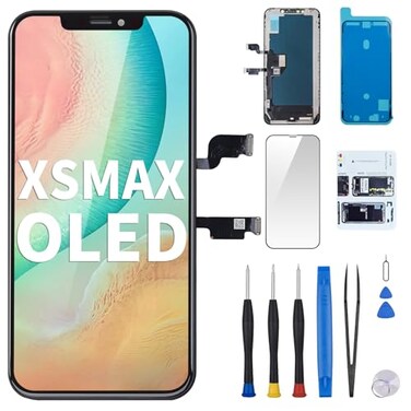 Risidamoy OLED for iPhone Xs Max Screen Replacement 65 with Ear Speaker Proximity Sensor OLED Touch Display Digitizer Full Assembly with Repair Kits Front Glass Fix Tools A1921 A2101 A2102 A2104