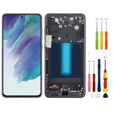 SwarKing TFT Digital Display Replacement Compatible with for Samsung Galaxy S21 FE G990U G990U1 G990BNo Fingerprint LCD Display Touch Screen Digitizer Assembly with Repair Tools64inch