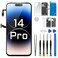 DGSCSMY Screen Replacement for iPhone 14 Pro 61 LCD Display Digitizer with Earpiece Ambient Light Sensor 3D Touch Full Assembly Repair Proximity Sensor Tools Kit A2890 A2650 A2889 A2892 A2891
