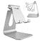 CreaDream Adjustable Cell Phone Stand Phone Stand Cradle Dock Holder Aluminum Desktop Stand Compatible with Phone Xs Max Xr 8 7 6 6s Plus SE Charging Accessories DeskAll Mobile PhonesSilver