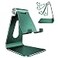 CreaDream Adjustable Cell Phone Stand Phone Stand Cradle Dock Holder Aluminum Desktop Stand Compatible with Phone 13 12 11 Pro Max Charging Accessories Desk All Mobile Phones Midnight Green
