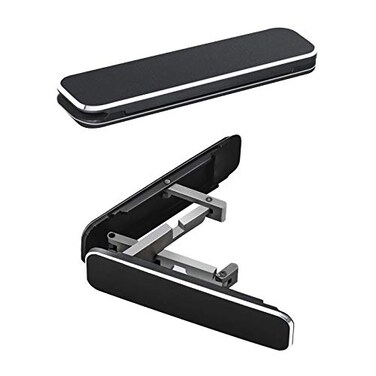 DWTB Phone KickstandMultiAngle Aluminum Cell Phone Kickstand AttachmentAdjustable AngleVertical and Horizontal Stand Black