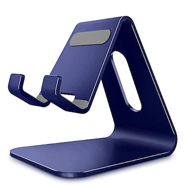 CreaDream Cell Phone Stand Cradle HolderAluminum Desktop Stand Compatible with Switch All Smart Phone iPhone 11 Pro Xs Max Xr X Se 8 7 6 6s Plus SE 5 5sNavy Blue