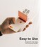 Ringke Stand Slot Card Holder Phone Wallet Stick on Stand ID Credit Card Holder for Phone Case Solid Card Wallet with Phone Kickstand Compatible with iPhone Galaxy Android Clear Peach Pink