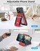 ExtreLife For Magsafe Wallet Stand Strongest Magnetic Wallet for iPhone 171615141312 Series Magnetic Card Holder with Adjustable Stand ID Window 10 Cards Holder Vegan Leather RFID Blocking Red