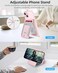 ExtreLife For Magsafe Wallet Stand Strongest Magnetic Wallet for iPhone 171615141312 Series Adjustable Stand ID Window 4 Card Slots 10 Cards Holder Vegan Leather RFID Blocking Pink