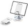 CXTX 360 Rotating Cell Phone Stand for Desk Adjustable Foldable Phone Holder Aluminum Desktop Phone Stand with AntiSlip Base Compatible with iPhone iPad Android Phones K39BWhite