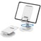 CXTX 360 Rotating Cell Phone Stand for Desk Adjustable Foldable Phone Holder Aluminum Desktop Phone Stand with AntiSlip Base Compatible with iPhone iPad Android Phones K39BWhite