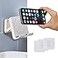 geyitafum Shower Phone Holder Wall Mount Cellphone Stand with 3pcs Adhesive Pads Adjustable Portable Mirror Smartphone Wall Holder Desktop Phone Mount Stand for Bathroom Bedroom Kitchen or Dorm
