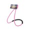 Chapter Seven Universal Smart Mobile Phone StandHanging on Neck Cell Phone Mount Holder Flexible Lazy Bracket DIY Free Rotating for Multiple Functions Black Pink