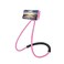 Chapter Seven Universal Smart Mobile Phone StandHanging on Neck Cell Phone Mount Holder Flexible Lazy Bracket DIY Free Rotating for Multiple Functions Black Pink