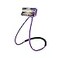 Chapter Seven Universal Smart Mobile Phone StandHanging on Neck Cell Phone Mount Holder Flexible Lazy Bracket DIY Free Rotating for Multiple Functions Black Purple