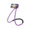 Chapter Seven Universal Smart Mobile Phone StandHanging on Neck Cell Phone Mount Holder Flexible Lazy Bracket DIY Free Rotating for Multiple Functions Black Purple