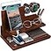 T TARANTO Wood Phone Docking Station Nightstand Charging Organizer and Cell Phone Stand Bedside Gift for Men