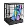 SANIDIKA Sturdy Cell Block Cell Phone Jail with Lock and KeysSmartphone Stand Holders Classroom Home Table Office Storage Gadget Family Time Party Fun Novelty Gift Idea Black