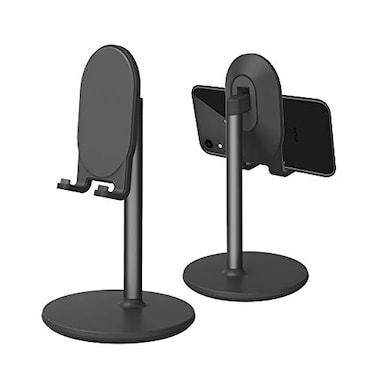 Bright Stone Phone Stand for Desk Adjustable Cell Phone Holder for Desk Compatible with 4129 PhonesTabletiPhoneiPadSwitch Black