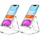 Crpich Acrylic Cell Phone Stand Portable Phone Holder Clear Phone Stand for Desk Compatible with Phone16 15 14 13 12 Pro Max 11 Xr Plus SE Switch Android Smartphone Pad Desk Accessories 2 Pack