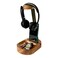 WRIGHTMART Acacia Wood Headphone Phone Stand with Tray Dual Device Holder Desk Organizer for OverEar Headphones Mobile Phone Gaming Setup Workstation Stylish Wooden Catchall