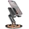 COOPER 360 Stand Rotating Cell Phone Stand for Desk Sturdy Metal Base Foldable Portable Cell Phone Holder for Desk Piano Black