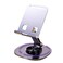 ONCHEER 360Rotating Phone Holder for Desk Portable Foldable Cell Phone Stand for Office Kitchen Adjustable Tablet Stand for All Mobile Phones iPhone iPad Nintendo Switch Metal Purple