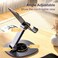 ONCHEER 360Rotating Phone Holder for Desk Portable Foldable Cell Phone Stand for Office Kitchen Adjustable Tablet Stand for All Mobile Phones iPhone iPad Nintendo Switch Metal Purple