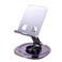 ONCHEER 360Rotating Phone Holder for Desk Portable Foldable Cell Phone Stand for Office Kitchen Adjustable Tablet Stand for All Mobile Phones iPhone iPad Nintendo Switch Metal Purple