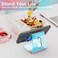 Crpich Acrylic Cell Phone Stand Portable Phone Holder Phone Stand for Desk Compatible with Phone16 15 14 13 12 Pro Max Mini 11 Switch Android Smartphone Pad Tablet Iridescent Color