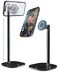 COOPER MagStand Adjustable Magnetic iPhone Stand for Desk Phone Holder for Video Recording Compatible with MagSafe Stand for iPhone 17 Pro Max 1615141312 Small Mag Safe Tripod Black