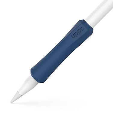 UPPERCASE Designs NimbleGrip Premium Silicone Ergonomic Comfort Grip Holder Dual Sided Design Compatible with Apple Pencil Pro USBC 2nd Generation 1st Generation 2 Pack Navy