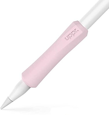 UPPERCASE Designs NimbleGrip Premium Silicone Ergonomic Comfort Grip Holder Dual Sided Design Compatible with Apple Pencil Pro USBC 2nd Generation 1st Generation 2 Pack Pink