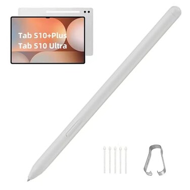 Bimahoo Tab S10 PlusS10 Ultra S Pen Compatible with Samsung Galaxy Tab S10 Plus Tab S10 Ultra All VersionsTab S10 Stylus Pen WithBluetooth 4096 Pressure Levels with 5pcs Tips Silver
