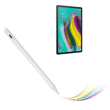 Bbata Active Stylus for Samsung Galaxy Tab S9S9 PencilElectronic Capacitive TypeC Rechargeable Pencil Compatible with Samsung Galaxy Tab S9S9 Stylus PensGood on Sketching and NoteTaking PenWhite