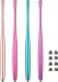 CCIVV Slim Waist Stylus Pen for Touch Screen Compatible with iPad iPhone Kindle Fire 8 Extra Replaceable Hybrid Fiber Tips Pink Purple Blue Rose Gold