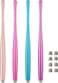 CCIVV Slim Waist Stylus Pen for Touch Screen Compatible with iPad iPhone Kindle Fire 8 Extra Replaceable Hybrid Fiber Tips Pink Purple Blue Rose Gold