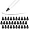 SIXFU 30 PCS Paper Feel Silence Covers for Apple Pencil Tips Rubber Silicone Protectors for Apple Pencil 2nd Generation Tips 1st Gen Replacement iPad Pro Pencil Nib CoversBlack