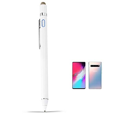 EVACH Stylus Pen for Samsung Galaxy Tab S Series 105 S4S5ES6 Pencil Rechargeable Digital Pencil with 15mm Ultra Fine Tip Stylus for Samsung Galaxy Tab S Series 105 S4S5ES6 White