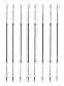 CCIVV Elastic Tether Lanyards Pack of 8 for Stylus Pens with Top Port Retractable Coiled Spring Lobster Clasp Hook Earphone Jack Black
