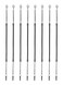 CCIVV Elastic Tether Lanyards Pack of 8 for Stylus Pens with Top Port Retractable Coiled Spring Lobster Clasp Hook Earphone Jack Black