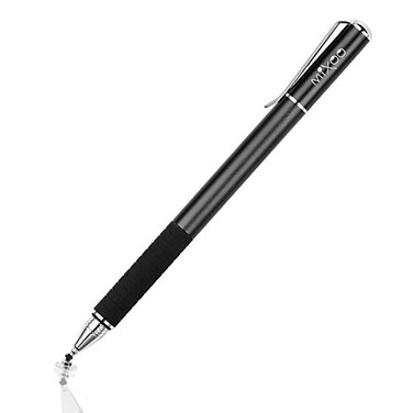 Mixoo Stylus Pen for Touchscreen 2in1 Disc and Fiber Tip Sensitivity and Precision Stylus Pen for iPad iPhone Tablet Android Phone Chromebook Switch All Touch Screens Devices Black