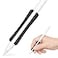 UPPERCASE NimbleGrip 2 Premium Silicone Ergonomic Dual Sided Grip Case Holder Comfort Sleeve Works with Squeeze DoubleTap and Wireless Charging Compatible with Apple Pencil Pro 2nd Gen and USBC Black