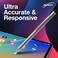 BoxWave Stylus Pen Compatible with Lenovo Tab P11 Plus FineTouch Capacitive Stylus Super Precise Stylus Pen Metallic Silver