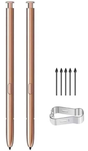 Qenw 2PCS Galaxy Note 20 Stylus Pen Replacement WithoutBluetooth for Samsung Galaxy Note 20 Ultra S Pen Replacement Tips GoldBronze