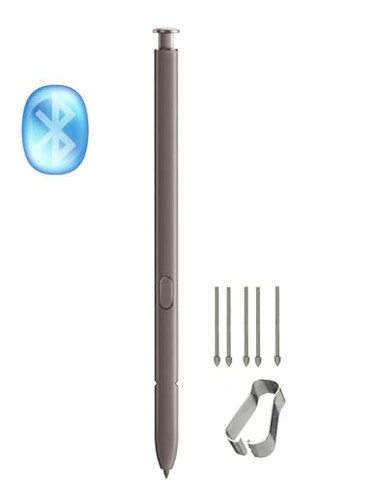 Misde Peng S24 Ultra Stylus Pen WithBluetooth Replacement for Samsung Galaxy S24 Ultra 5G All Versions Touch Pen TipsNibs Titanium GrayS24 Ultra