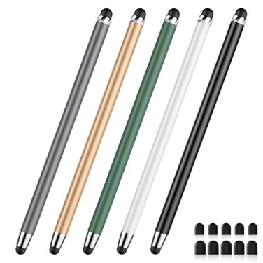 DAXINGXING Stylus Pen for Touchscreen5 PCS Stylus2in1 Stylus Pen for iPad High Sensitivity Precision Suitable for Touch Screens of iPhoneipadAndroid TabletBlackWhiteGrayGoldDark Green