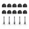 Bopomofo 10 Rubber Tips5 Transparent Disc TipsHigh Precision and High Sensitivity Stylus Replacement TipsBlack and Silver