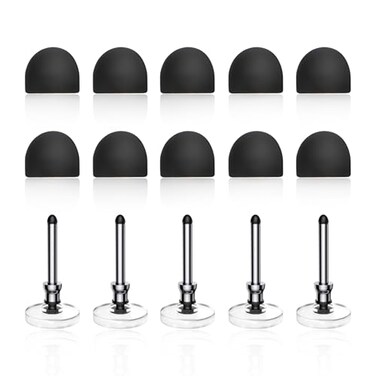 Bopomofo 10 Rubber Tips5 Transparent Disc TipsHigh Precision and High Sensitivity Stylus Replacement TipsBlack and Silver