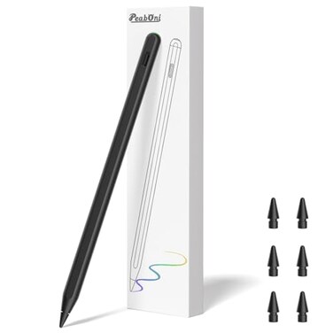 Peaboni Stylus Pen for iPad Magnetic Wireless Charging USB C Fast Charge Pencil Compatible with Apple iPad A1611109876th Generation Pro 1312911 Air M3M2543 Mini A17 Pro765 Gen Black