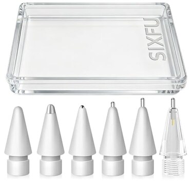 SIXFU Replacement Pencil Tips for Apple Pencil Multiple Durable iPencil Tip Nibs Accessories for iPad ProApple Pencil ProUSBC 1st Gen 2nd Generation 6 PCS