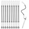 Tinoaly 10pcs Pen Lanyards Elastic Lanyard Tether with Silicone Rings Retractable Stylus Tether Clipboard Pen Strap Tablet Holder AntiLose Leash for Tethering Stylus to Touchscreen